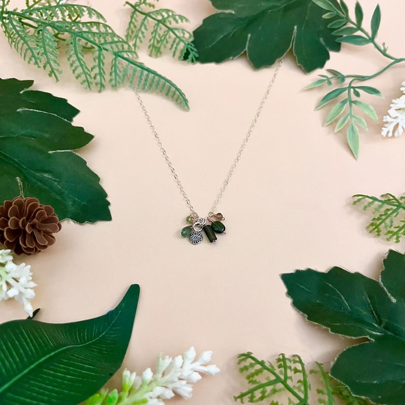 Lichen Collection - Little Lichen Charm Necklace, 16" + 2"