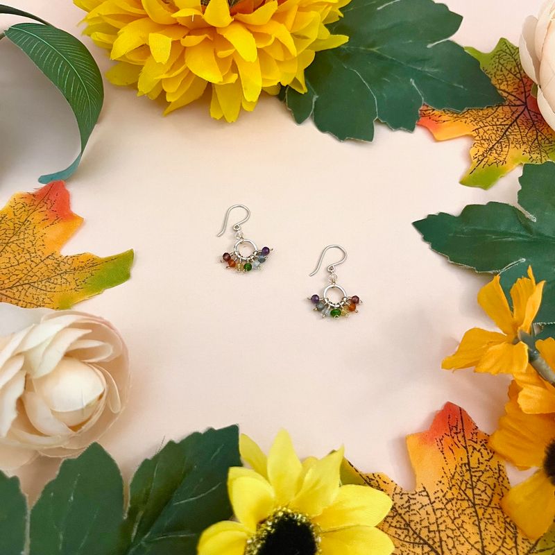 Tiny Rainbow Everlasting Hoop Earrings