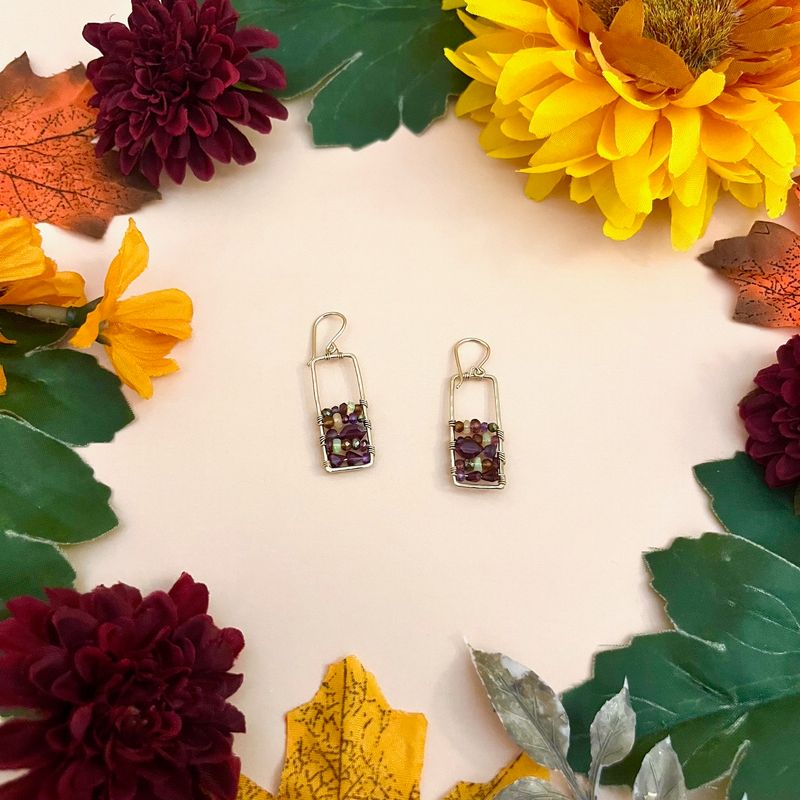 Petrified Forest - Fossilized Sunset Earrings