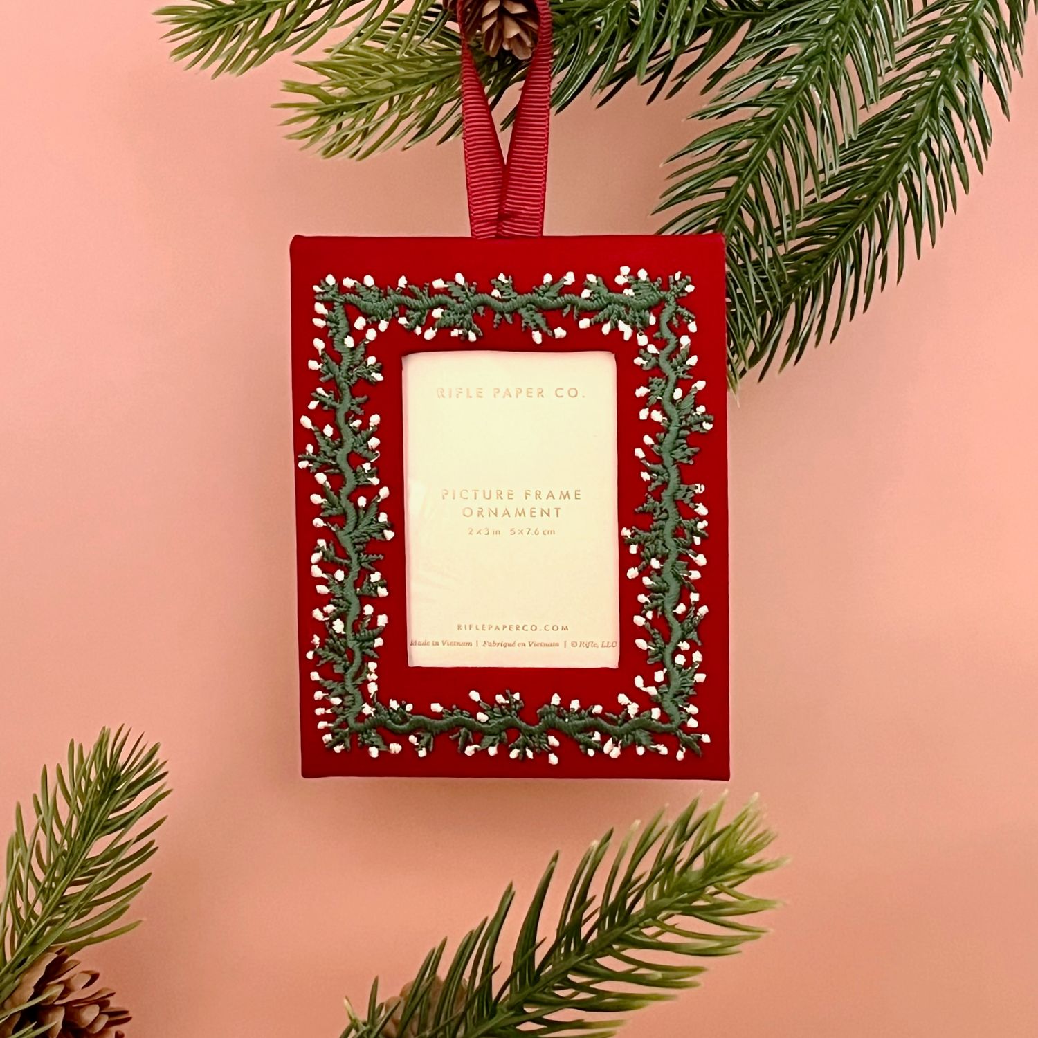 Garland Embroidered Picture Frame Ornament