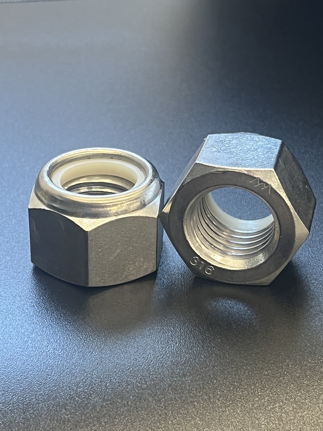 (316 Stainless) Nylock Nuts