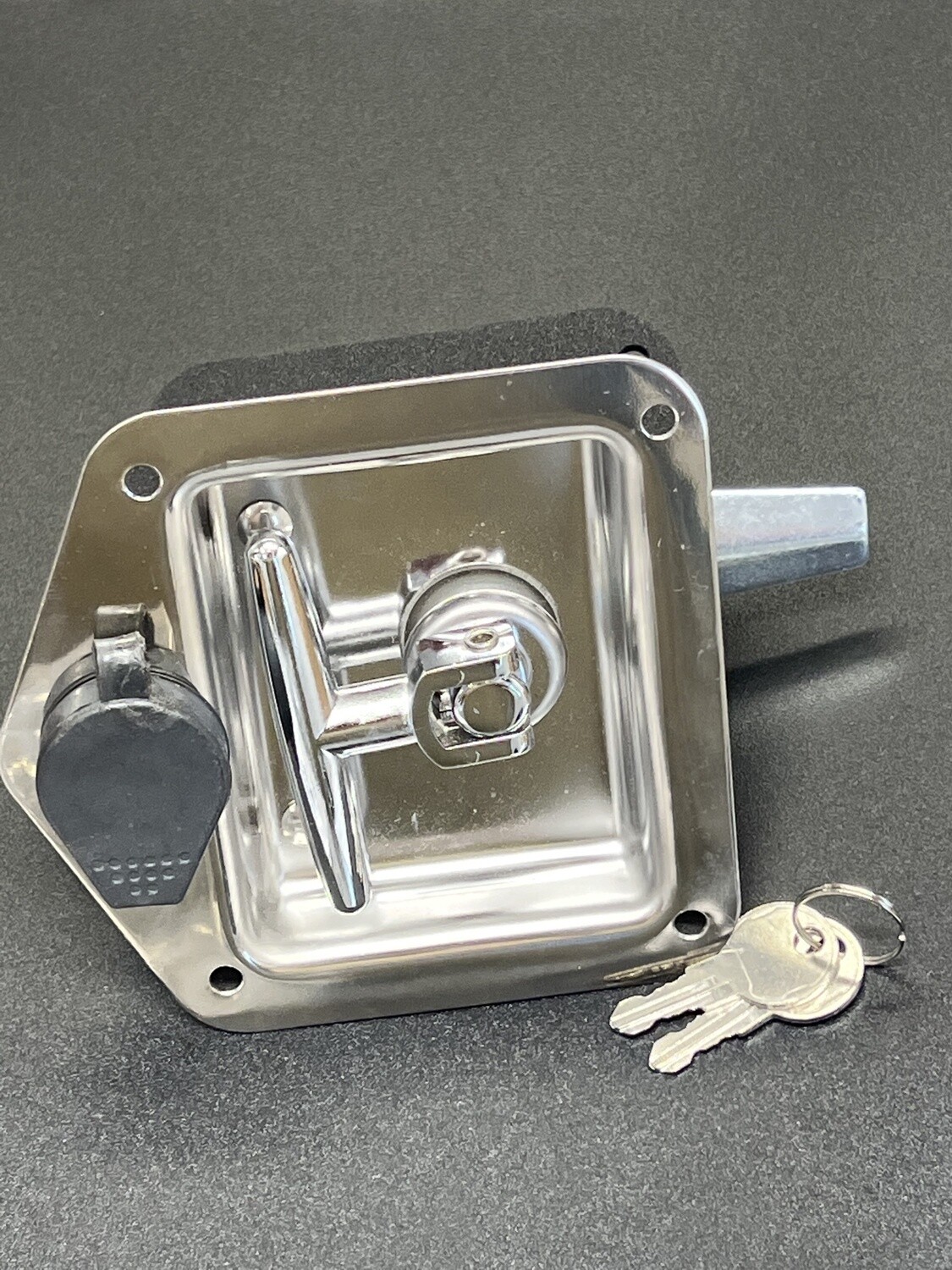 T-Handle with lock, Material: Stainless, Holes/Studs: Holes