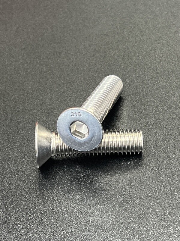 (316 Stainless) Flat Cap Bolts