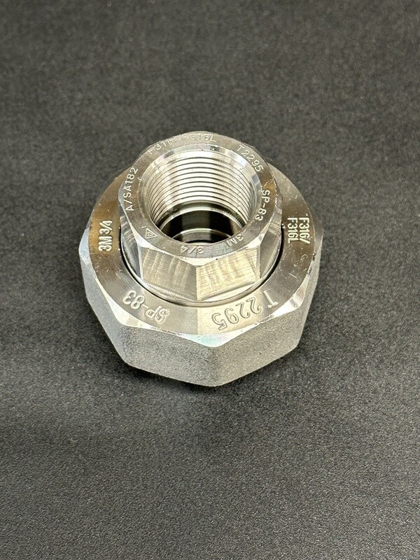 (Stainless 316 Forged) 3 Piece Union