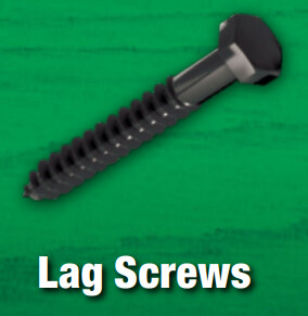 Black Coated Hex Lags