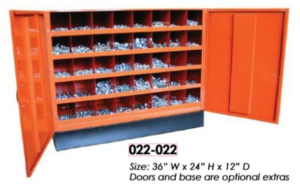 (022-022) 40 Compartment Orange Bolt Bin Grade 5 UNC/UNF