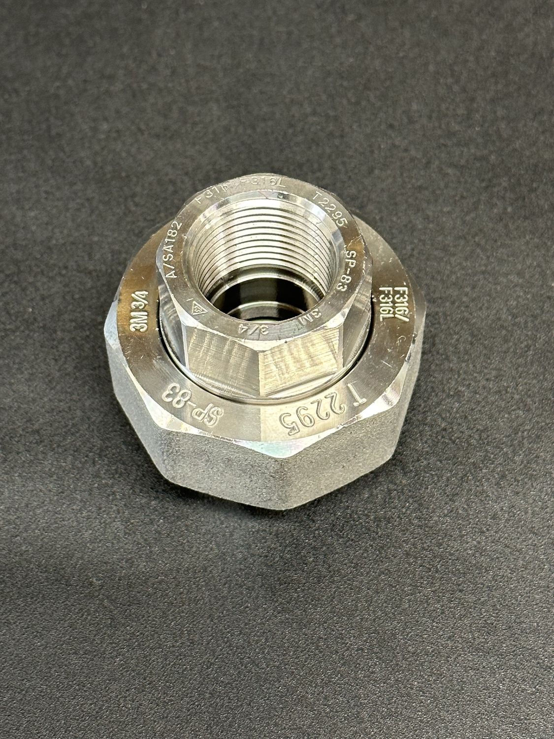 (Stainless 316 Forged) 3 Piece Union