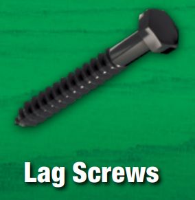 Black Coated Hex Lags