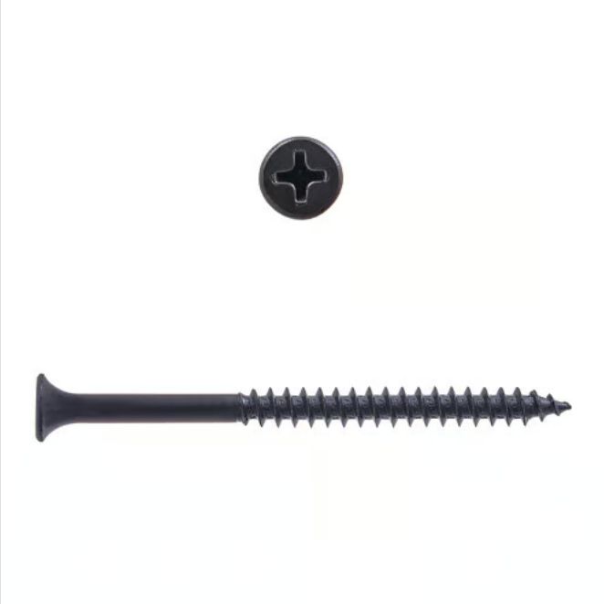 (Box) Flat Head #2 Phillips Drive Drywall Screws Steel Phosphate (Coarse)