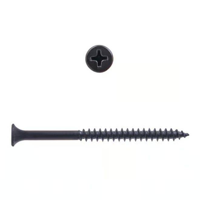 (Box) Flat Head #2 Phillips Drive Drywall Screws Steel Phosphate (Fine)