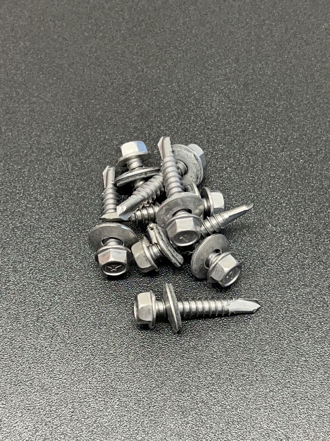 (410 Stainless) Hex Self Tapping Tek Screws Assembled, Diameter: #12, Length: 1-1/4"