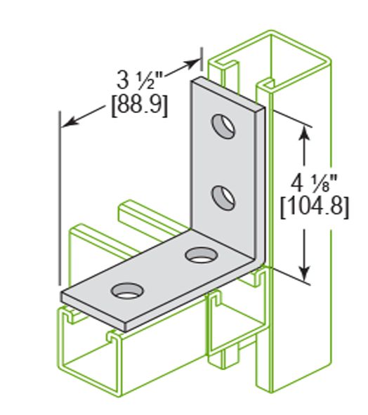 4 Holes 90 Degree Corner Angle (3-1/2”x4-1/8”)