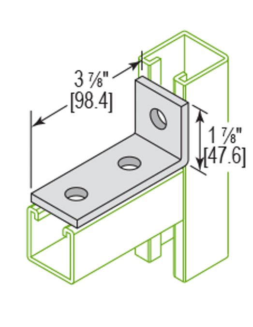3 Holes 90 Degree Corner Angle (1-7/8”x3-7/8”)