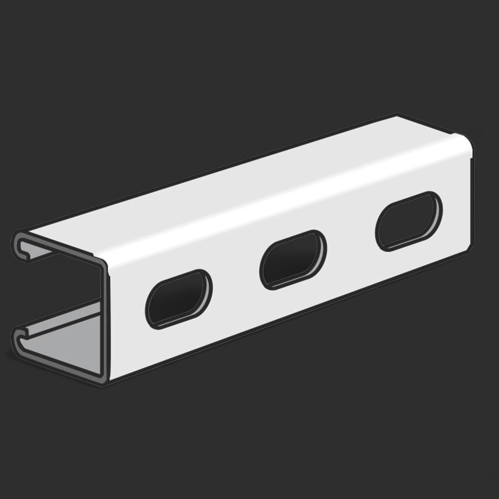 Deep Slotted Strut Channel 12GA (1-5/8"x1-5/8")