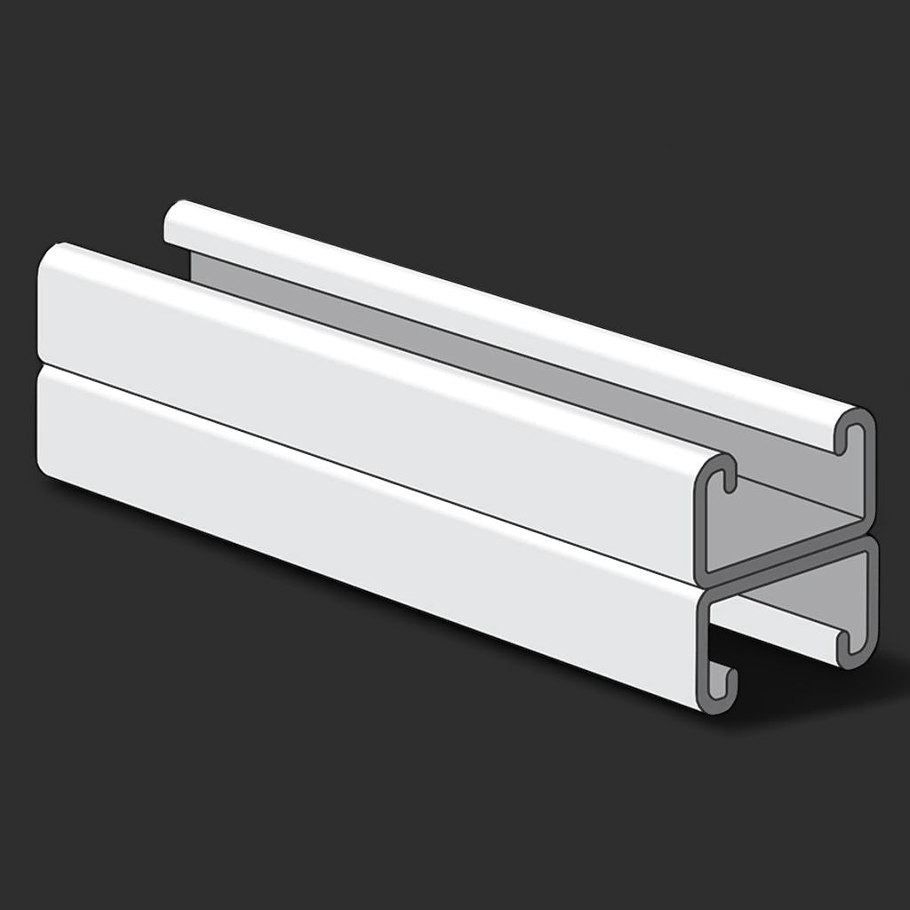 Back to Back Solid Shallow Strut Channel 12GA (1-5/8"x1-5/8")