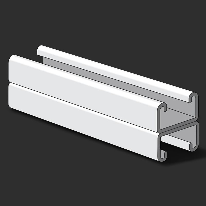 Back to Back Solid Shallow Strut Channel 12GA (1-5/8"x1-5/8")