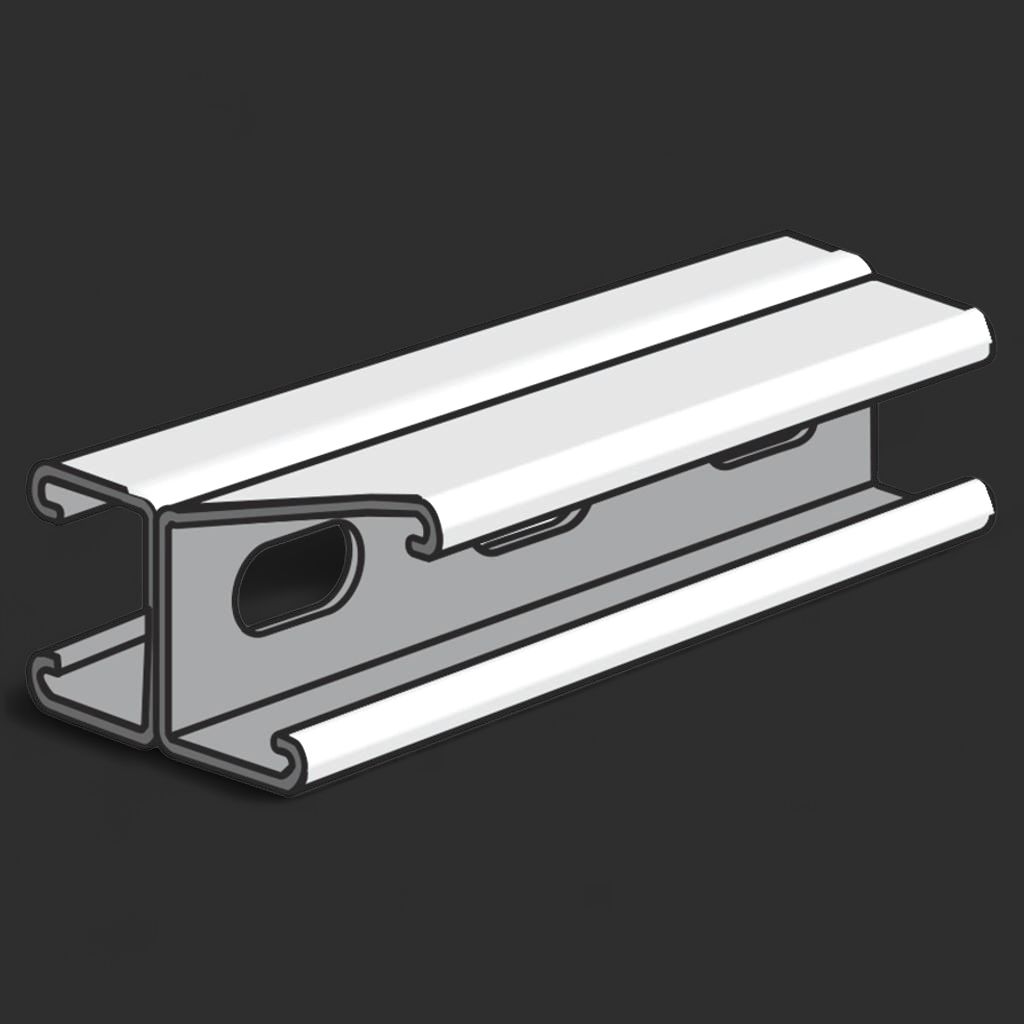 Back to Back Slotted Shallow Strut Channel 12GA (1-5/8"x1-5/8")