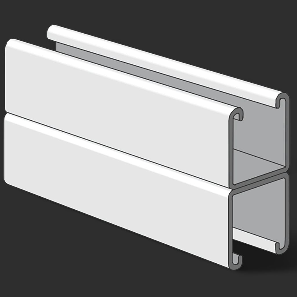 Back to Back Solid Deep Strut Channel 12GA (1-5/8"x3-1/4")