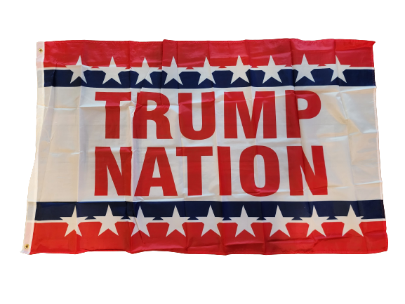 Trump Nation Flag Red and White Blue with Stars