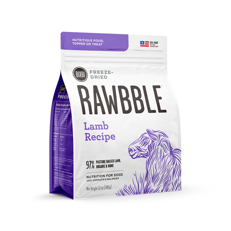 Rawbble Freeze Dried Dog Food - Lamb Recipe 340g