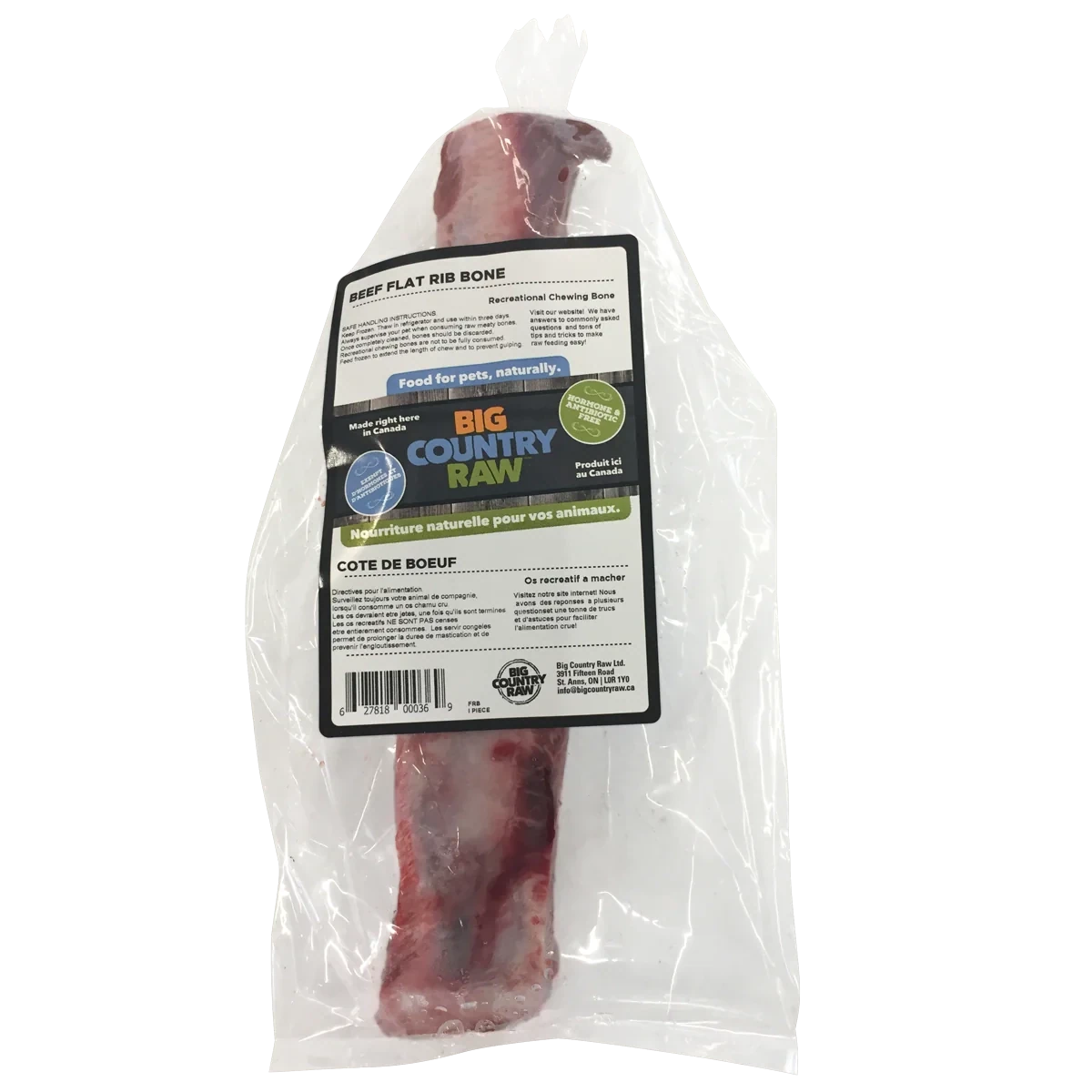 BCR Large Flat Rib Bone 1pc