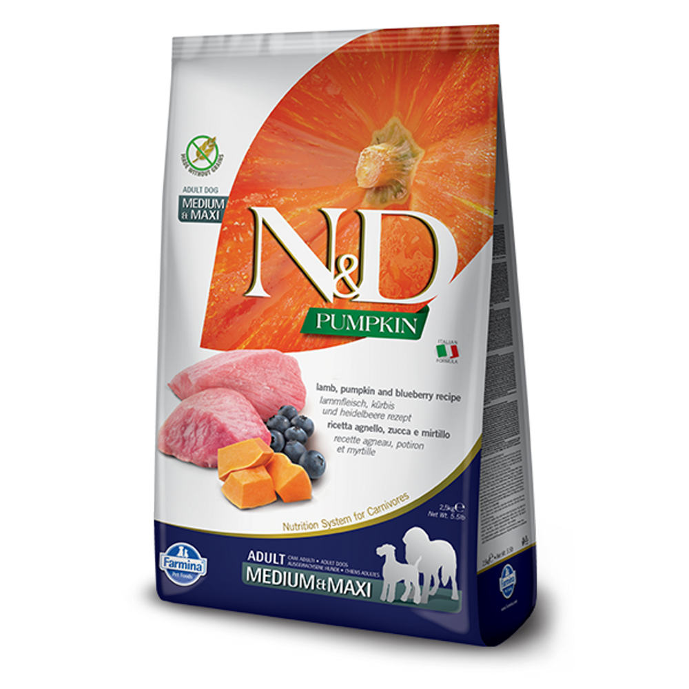N&D Lamb,pumpkin,blueberry Adult Medium&Maxi 5.5lb