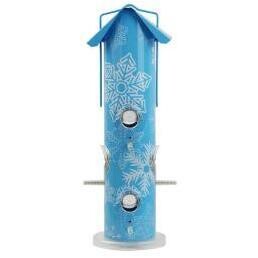 Perky Pet Snowflake Metal Tube Wild Bird Feeder