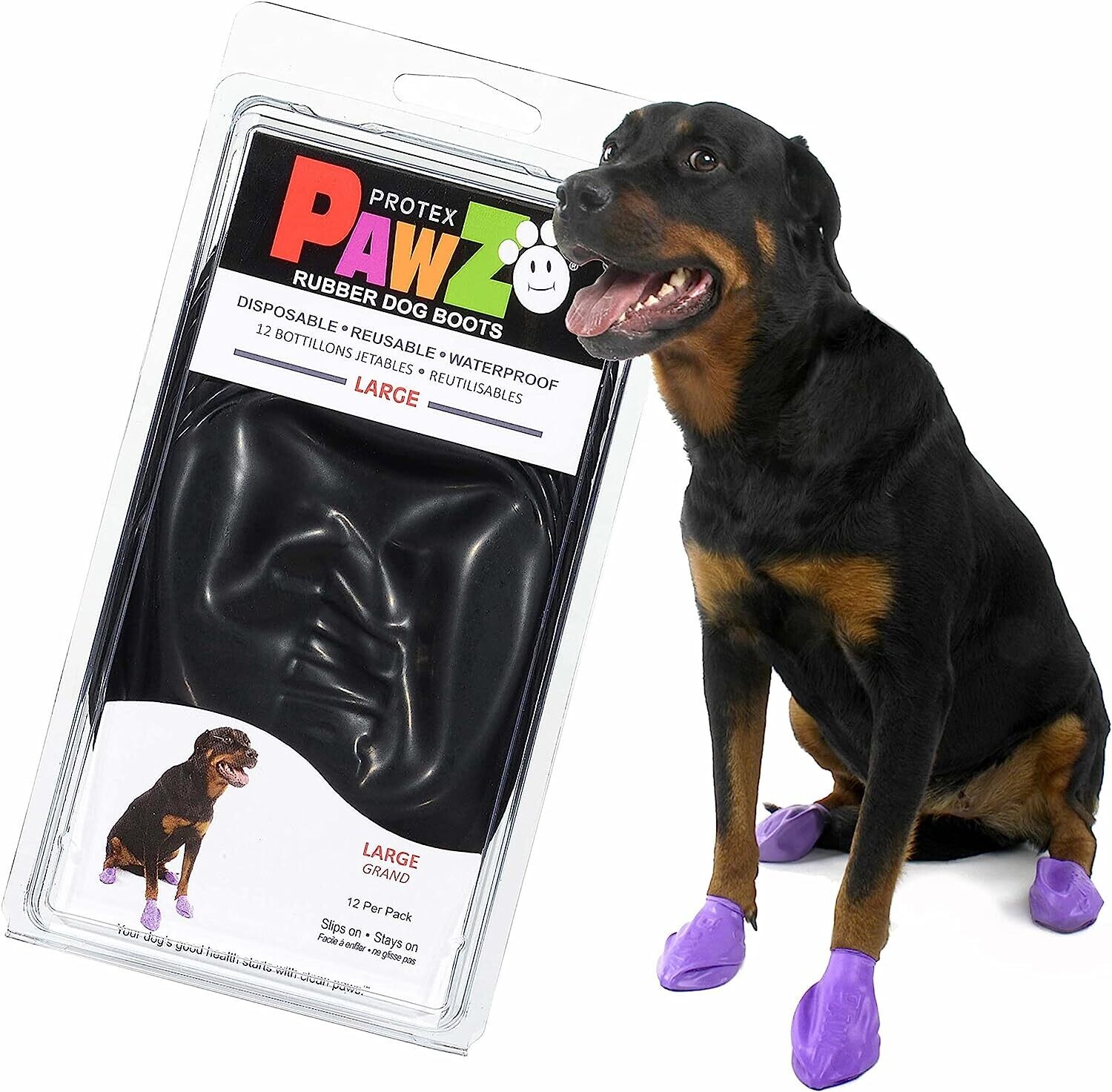 Pawz Rubber Dog Boots Large