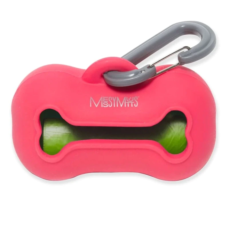 Messy Mutts Poop Bag Holder Pink