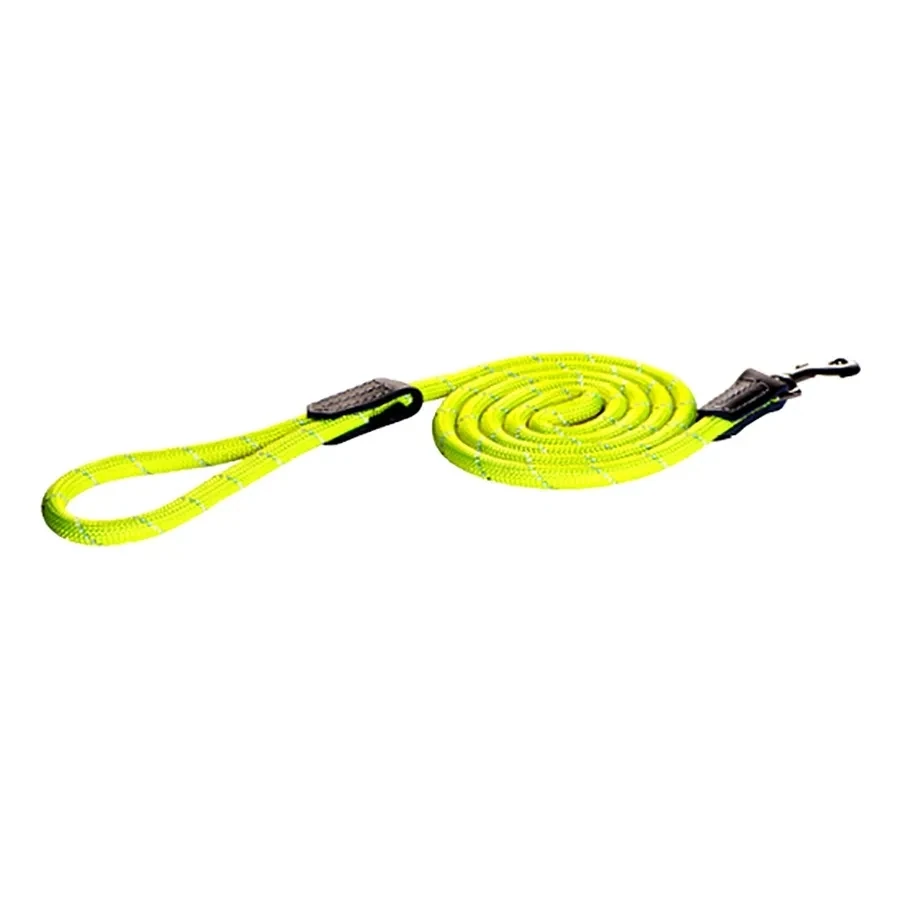 Rogz Long Rope Dog Leash Medium Yellow