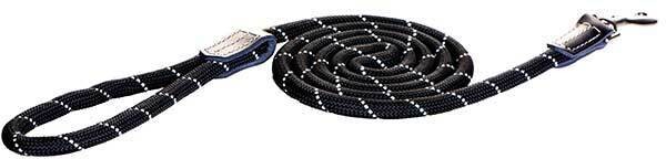 Rogz Long Rope Dog Leash Large Black