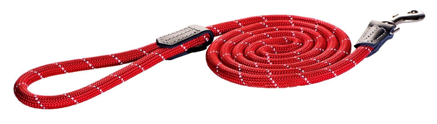 Rogz Long Rope Dog Leash Large Red