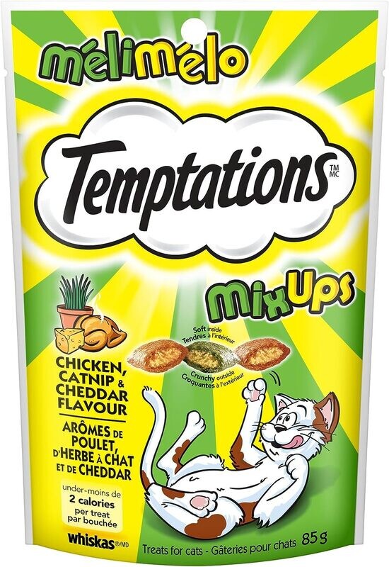 Temptation Chicken, Catnip, Cheddar Flavour Cat Treat 85g