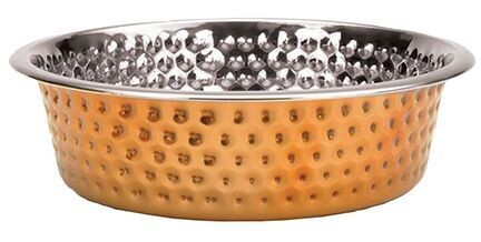Maslow Trade Hammered Copper Bowl Dog 12oz