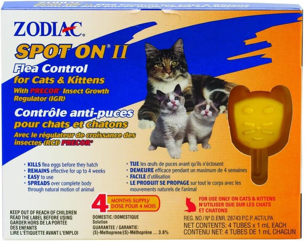 Zodiac Spot On II Cats and Kittens (4 Month Supply)