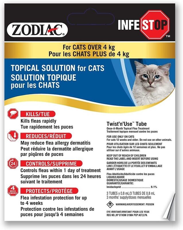 Zodiac Flea Topical Solution , Cat Over 4kg