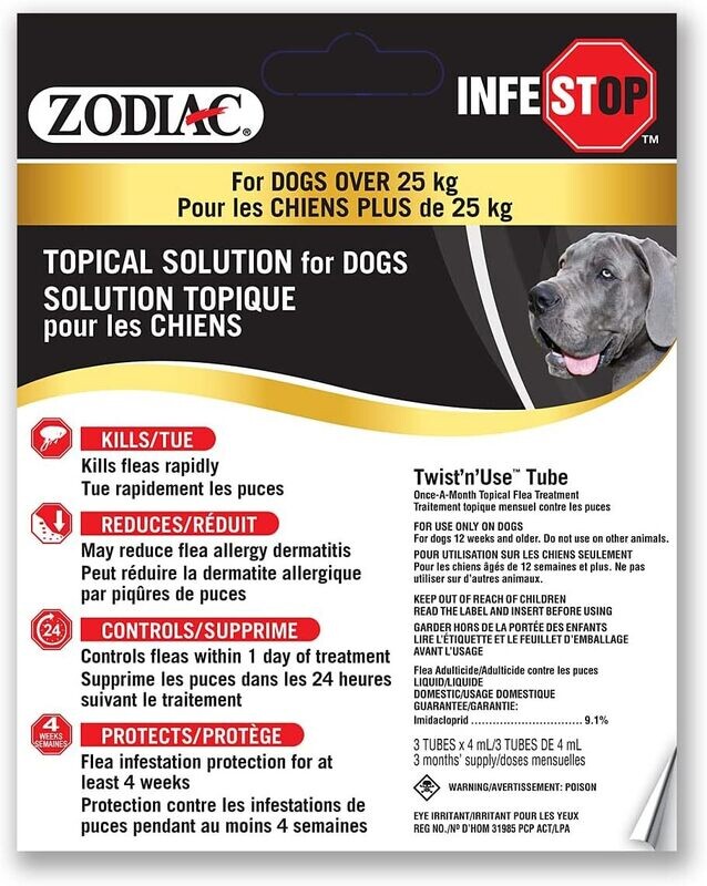 Zodiac Topical Flea Solution For Dogs Over 25 Kg