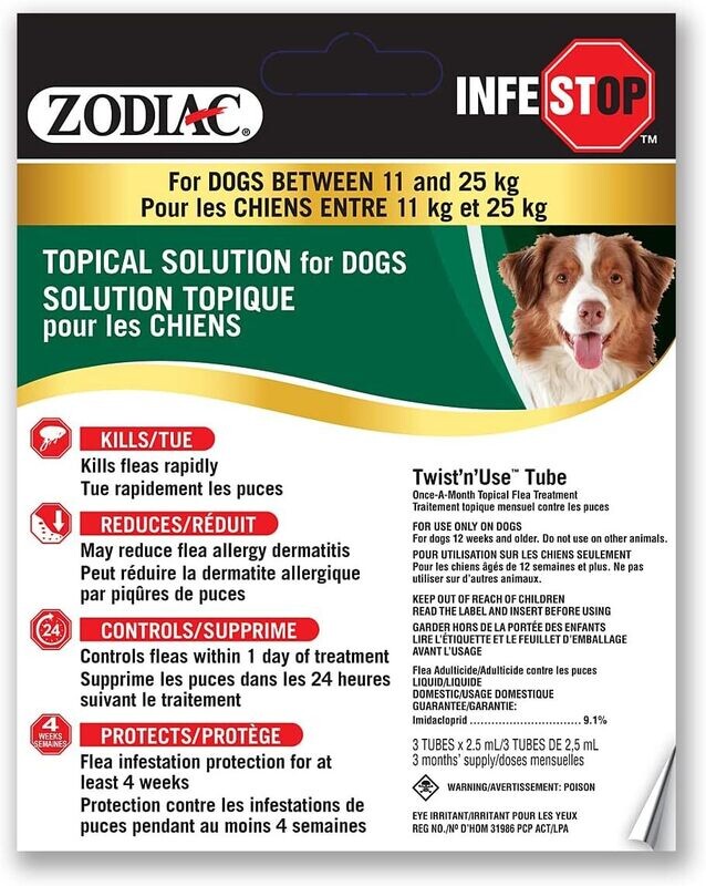 Zodiac Flea Control For Dogs 11-25 Kg