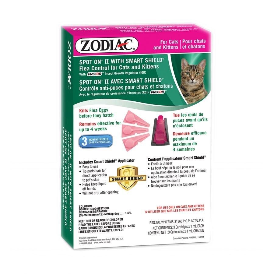 Zodiac Spot On II With Smart Shield Flea Control For Cats & Kittens