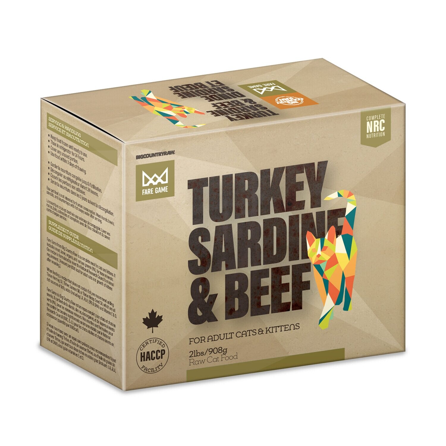 BCR Cat Raw Turkey, Sardine,Beef