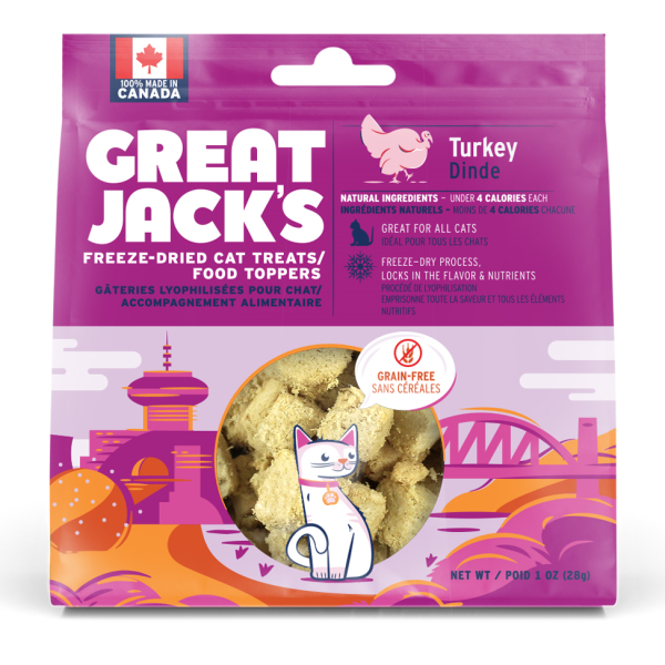 Great Jack's Freeze-dried Turkey Cat Treat 28g