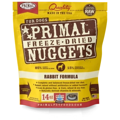 Primal Freeze Dried NUGGETS Rabbit Dog 14oz/397g