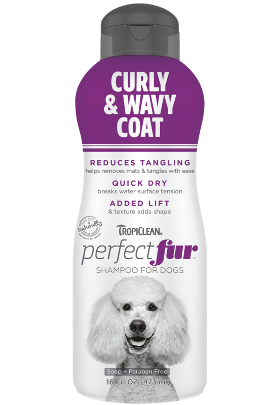 TropiClean Curly & Wavy Coat Shampoo For Dogs 473ml