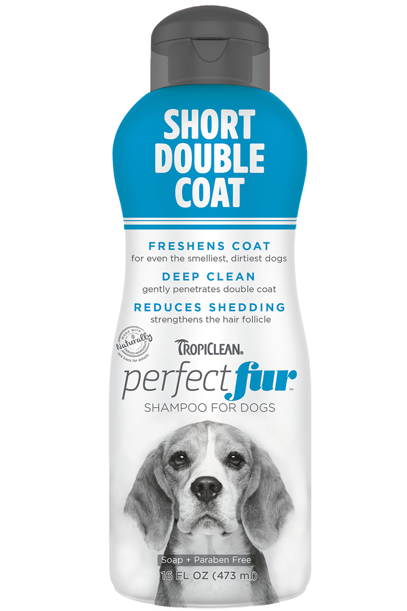 TropiClean Short Double Coat Shampoo For Dogs 473ml