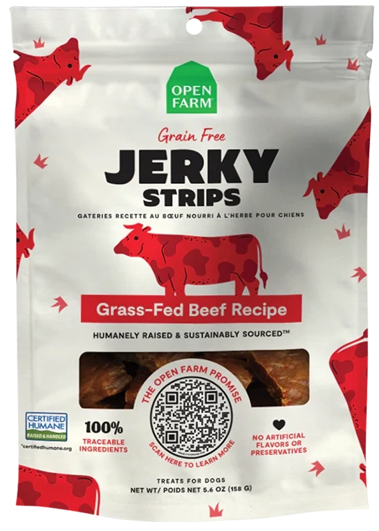 Open Farm Jerky Strips Beef 5.6 Oz