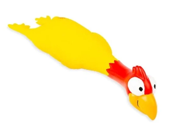 Bud'z Latex Chicken Squeaker Yellow Dog Toy