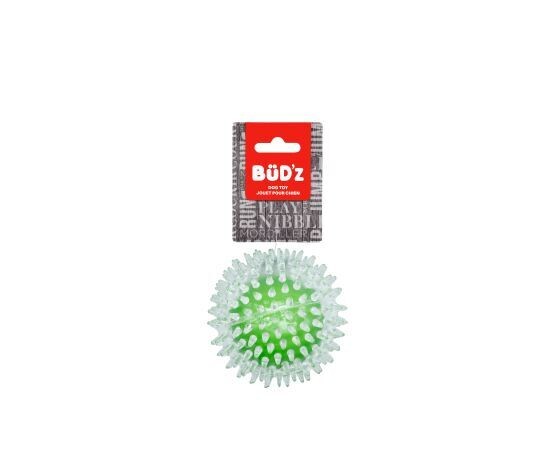 Bud'z Transparent Ball With Spikes Green