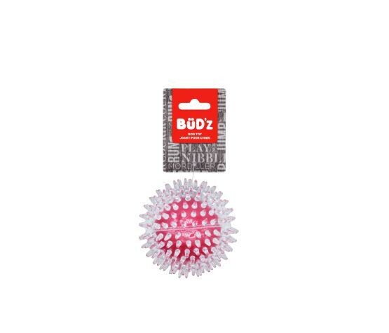Bud'z Transparent Ball With Spikes Pink