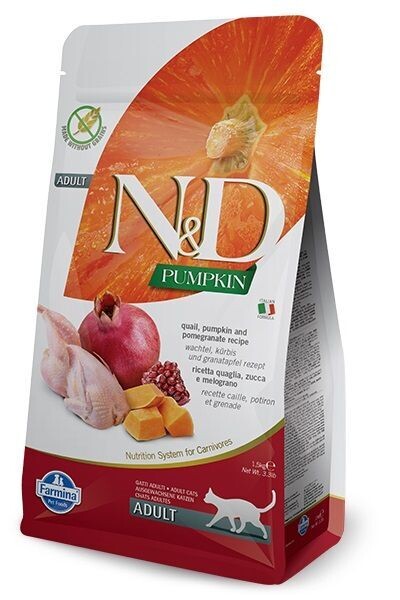 N&D Pumpkin Quail, Pomegranate Adult Cat Dry Food 3.3lb