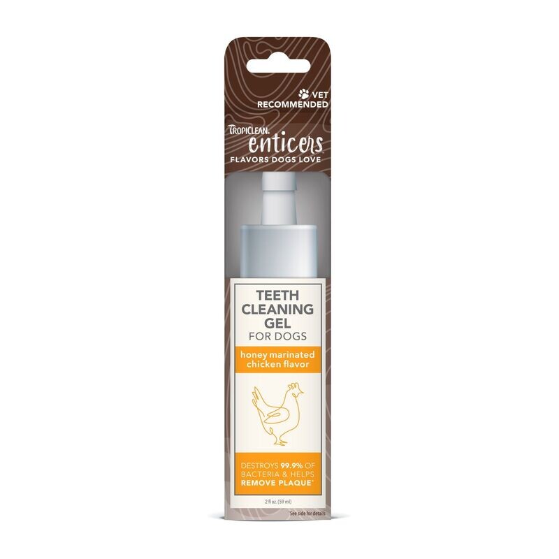Tropiclean Teeth Cleaning Gel Honey Marinated Chicken Flavor